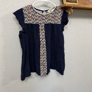 Stylish Kids Navy Floral Blouse